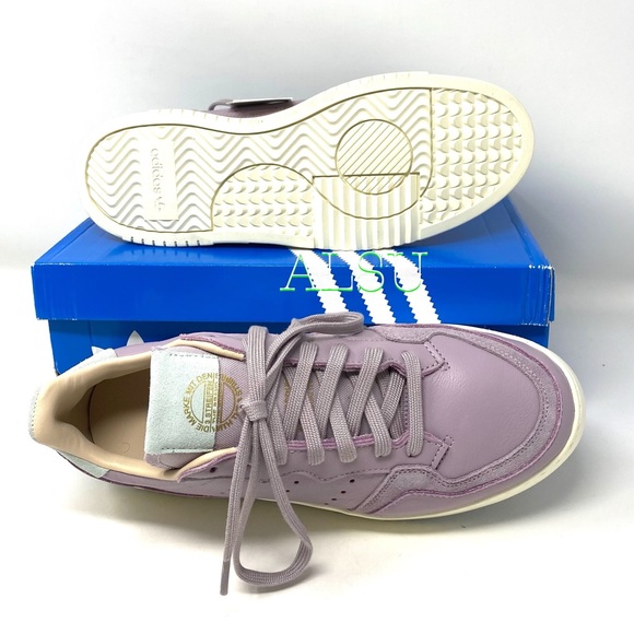 SANTAโS DEAL ๐ Adidas Supercourt Leather Womenโs Sneakers Purple Size 9 EF9226 - Picture 3 of 9